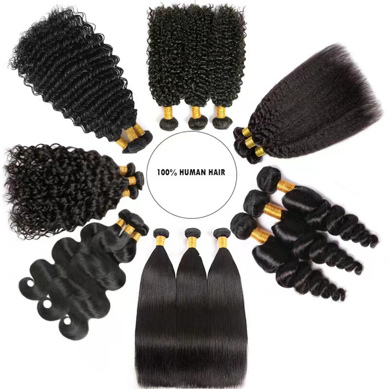European and American Real Hair Curtain Bundle Human Hair 7A Hair Bundle Natural Color Straight Curly Cross Border in stock European and American Real Hair Curtain Bundle Human Hair 7A Hair Bundle Natural Color Straight Curly Cross Border in stock