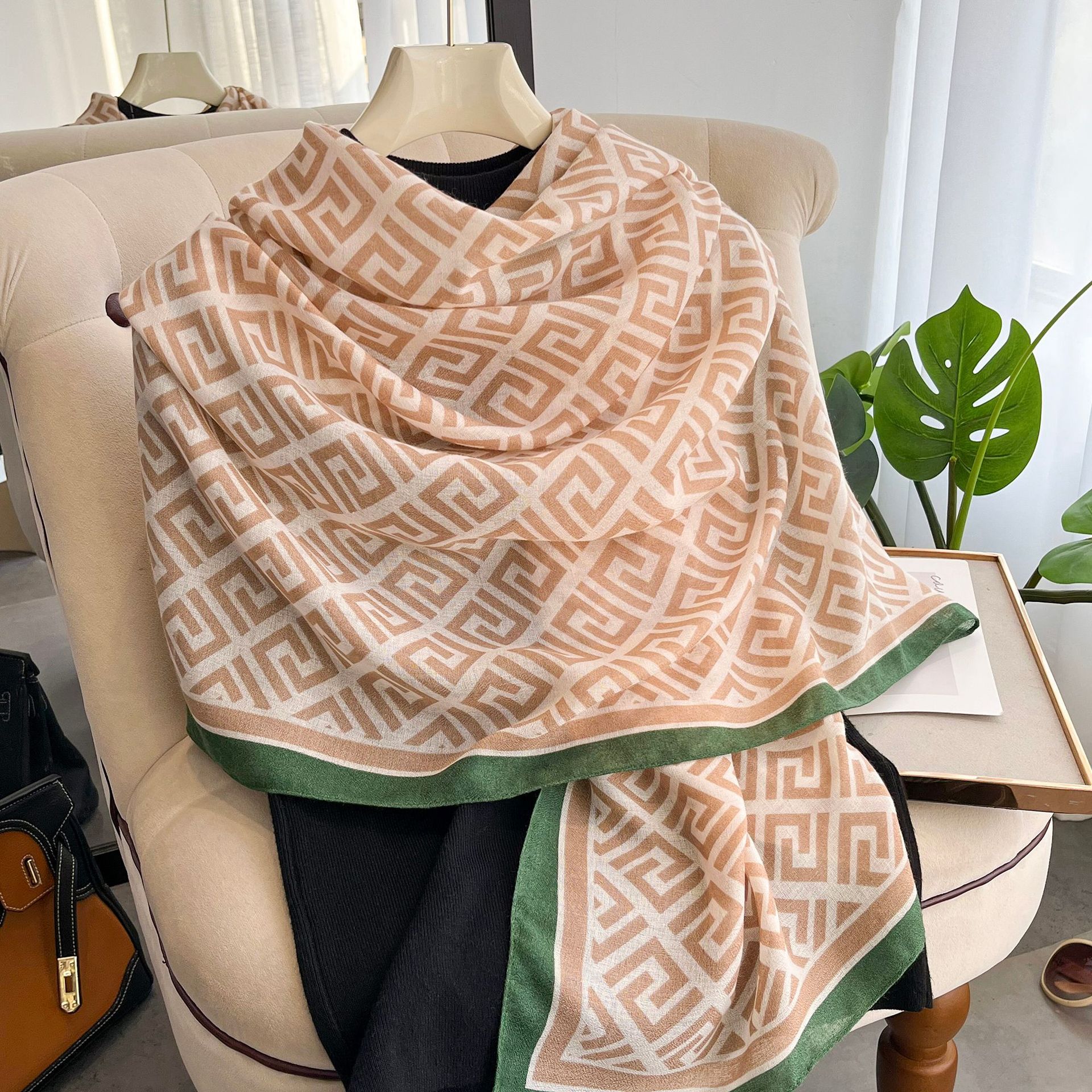 2024 tavaszi őszi koreai kiadás, pamut és puha női vékony napvédő kendő téli sál_voghion.com