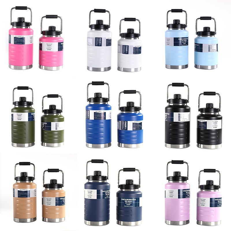 跨境批发304不锈钢冰桶保温壶大容量水杯手提保温杯户外运动水壶