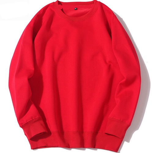 Fall/Winter European & American Style Casual Sporty Crewneck Sweater — Solid-Color, Shiny Version, Hip-Hop Hoodie