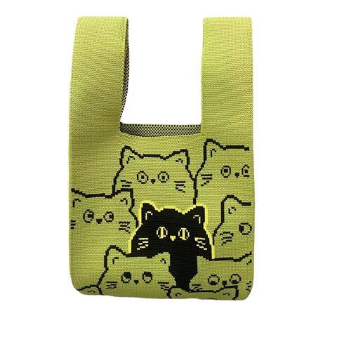 2024 spring and summer new women's bag Korea Dongdaemun handbag cat wool knitted shoulder bag armpit