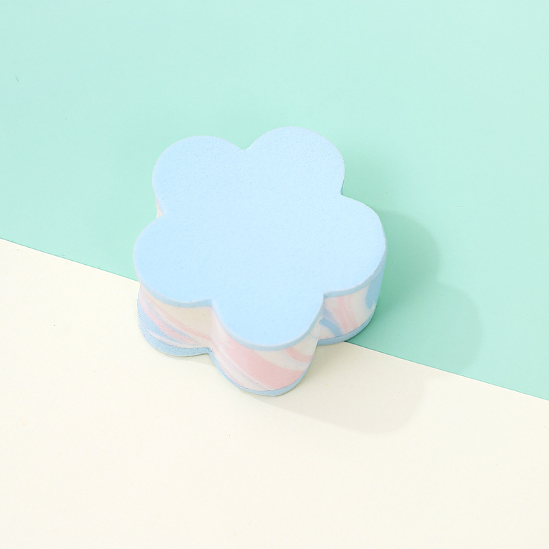 Pequeña flor de cerezo personalizada con polvo plano de forma especial, almohadilla de aire gruesa, no comer polvo, seco y húmedo, polvo de maquillaje, esponja