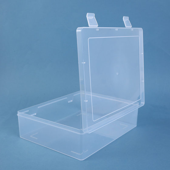 PP transparent plastic full empty box rectangular conjoined flip hardware tool parts DIY toy accessories storage box