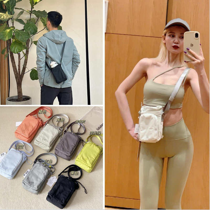 Lulu Waterbottle 2L Water Bottle Bag Multifunctional Mobile Phone Bag Candy Color Bag Crossbody Shoulder Bag