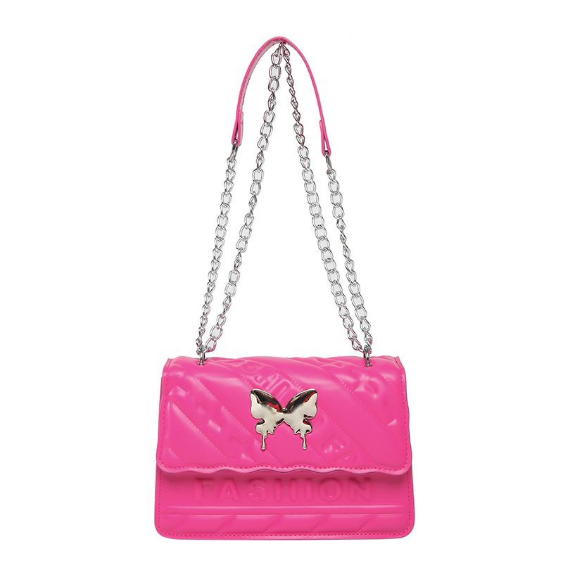 Casual simple color sólido moda 2025 nueva cadena de moda diamante hombro de mano bolso pequeño para mujeres