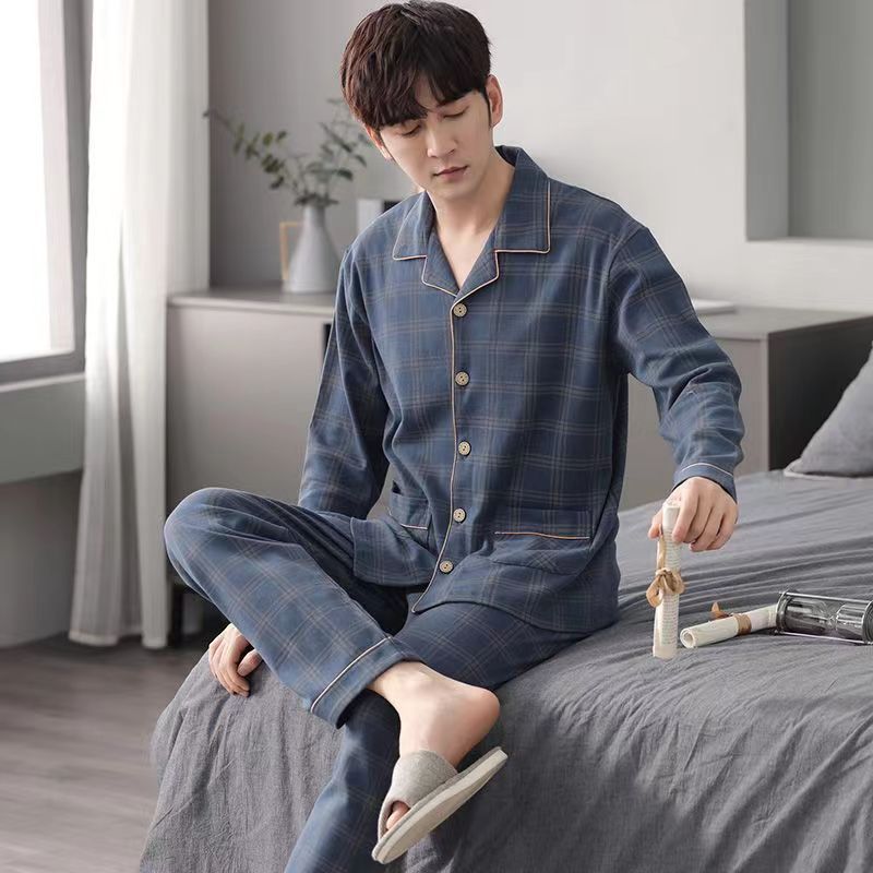긴 소매 바지 남성-스퀘어 칼라 2302