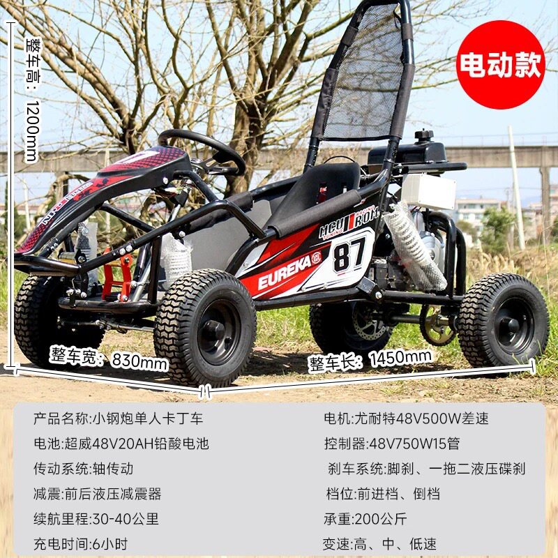 UTV padres e hijos doble Kart todoterreno eléctrico de 1000w adultos y niños todo terreno al aire libre cuatro ruedas vehículo de playa