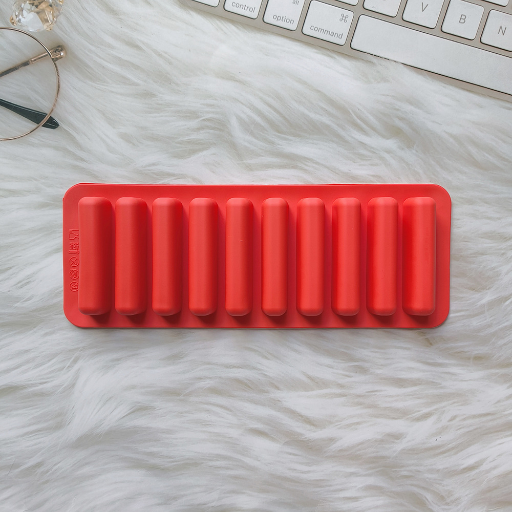 10 tira larga 519 molde de silicona DIY dedo galletas de chocolate molde de hielo palillos molares