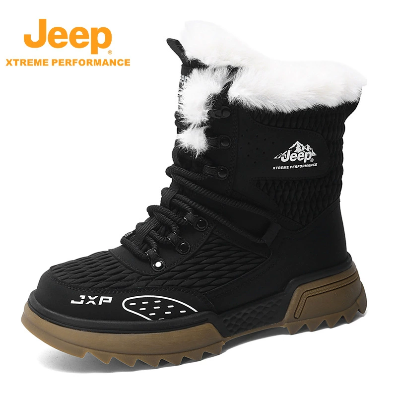 JEEP/Jeep зимой на открытом воздухе новый противоскользящий спортивный мода дикий отдых бархатные теплые походы снежные сапоги