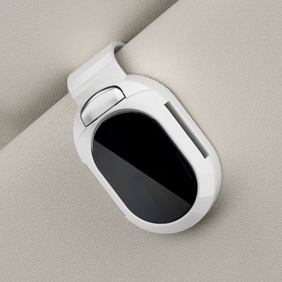 Shankedao/跨境车载多功能眼镜夹墨镜支架汽车遮阳板收纳夹 Car Glasses Clip/Bill Clip - white-without-car-logo
