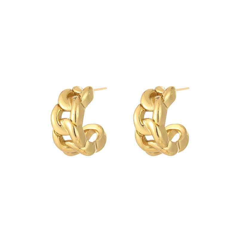 21g Weight Titanium Steel Ear Needle Material Earrings, Ear Studs Classification 1 Pair Quantity Holiday, Street Occasion Titanium Steel Material Geometric Pattern All Seasons Season Women's Gender Plating Design Retro, Commute Style 1 Pair Retro Commute Geometric Plating Titanium Steel Earrings Ear Studs 8
