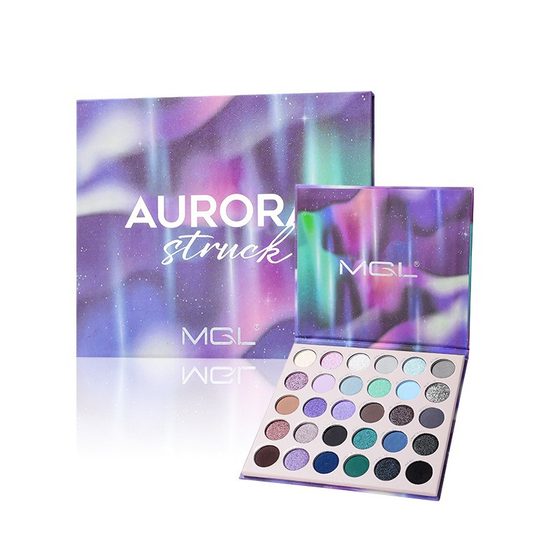 MGL Aurora 30 Color Eyeshadow Smoked Spice Makeup Pearlescent Matte Sequin Glitter All-round Eyeshadow Plate Student Novice