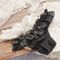 19 female maids anime #cute pillow chiffon edge net fabric kawaii low-rise underwear