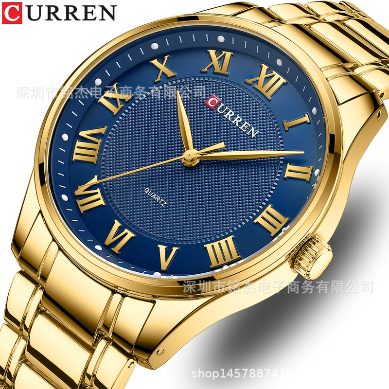 CURREN Karin 8409 Fashion Casual Men's Watch Steel Band Men's Waterproof Business Quartz Watch Men's Watch
