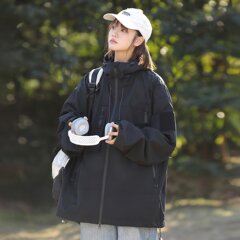 2025男女同款冬季新款连帽夹克外套潮流宽松高级感青少年防风棉服