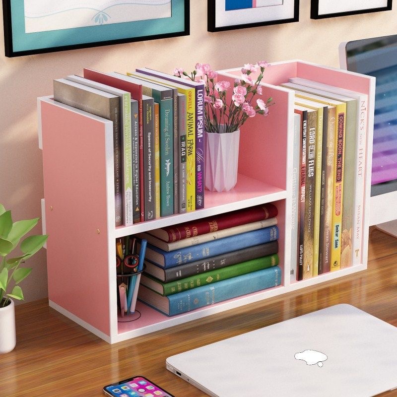 Student Bookshelf Simple Desktop Children's Desktop Small Bookshelf Storage Rack Office Storage Rack Space-saving Bookcase