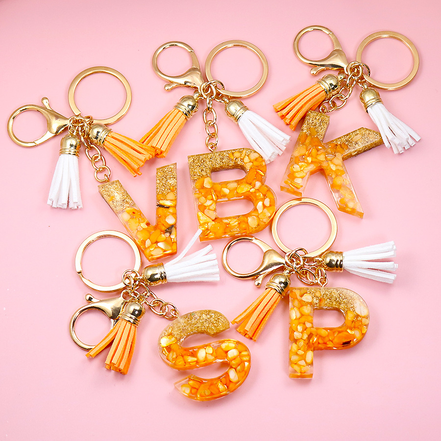 18g Weight Keychain Classification 1 Piece Simple Style Letter Plastic Resin Enamel Keychain