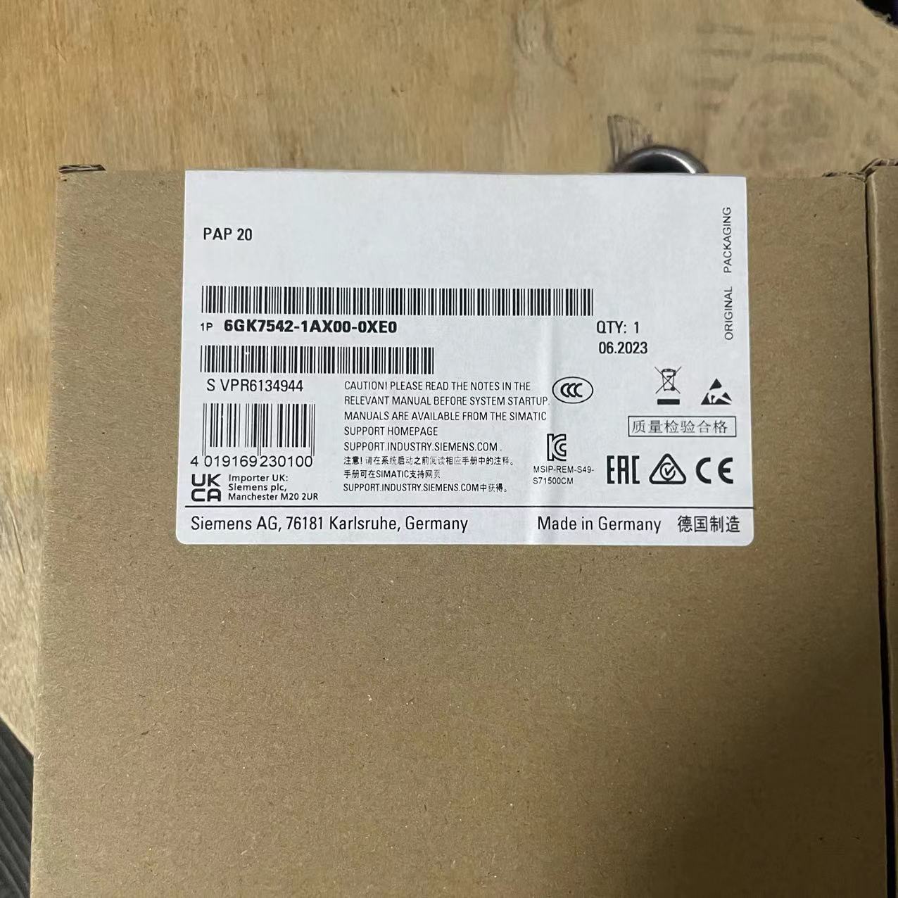 现货供应原装西门子6GK7542-1AX00-0XE0 通信模块 CM 1542-1