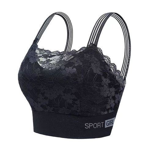 5807 Beautiful back bra, comfortable and breathable, wire-free women's sports lace sleep bra, shock-proof push-up bra for women