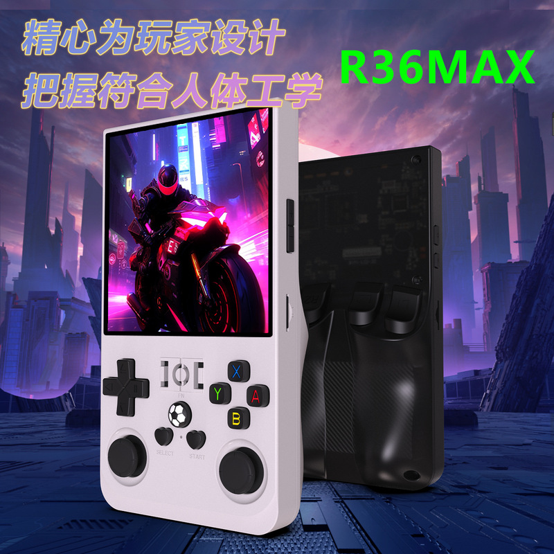 国境を越えた対外貿易スポット R36MAX ゲームコンソール オープンソース デュアル システム 4inch 大画面レトロ アーケード PSP ハンドヘルド コンソール|undefined