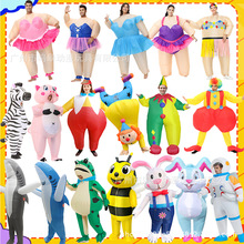 年会搞笑表演服日本相扑芭蕾充气服装派对表演道具万圣节小丑服装