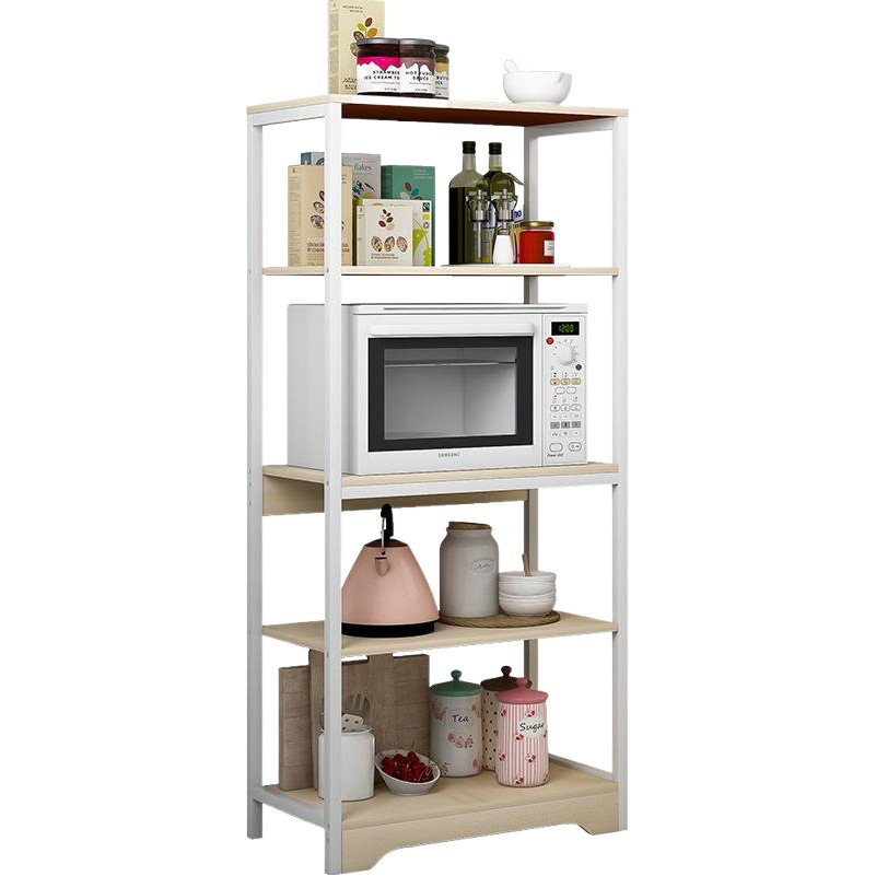 Estante de almacenamiento de cocina tipo de piso horno de microondas multicapa suministros hogar colección completa olla tazón condimento rack de almacenamiento