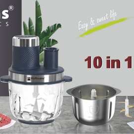 Hoffmans 8849 10 in1 Multi - Function Food Processor 6pcs