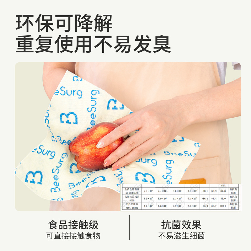 秉秀 抗菌净魔法抹布食品级厨房洗碗清洁懒人吸水不沾油干湿两用|undefined