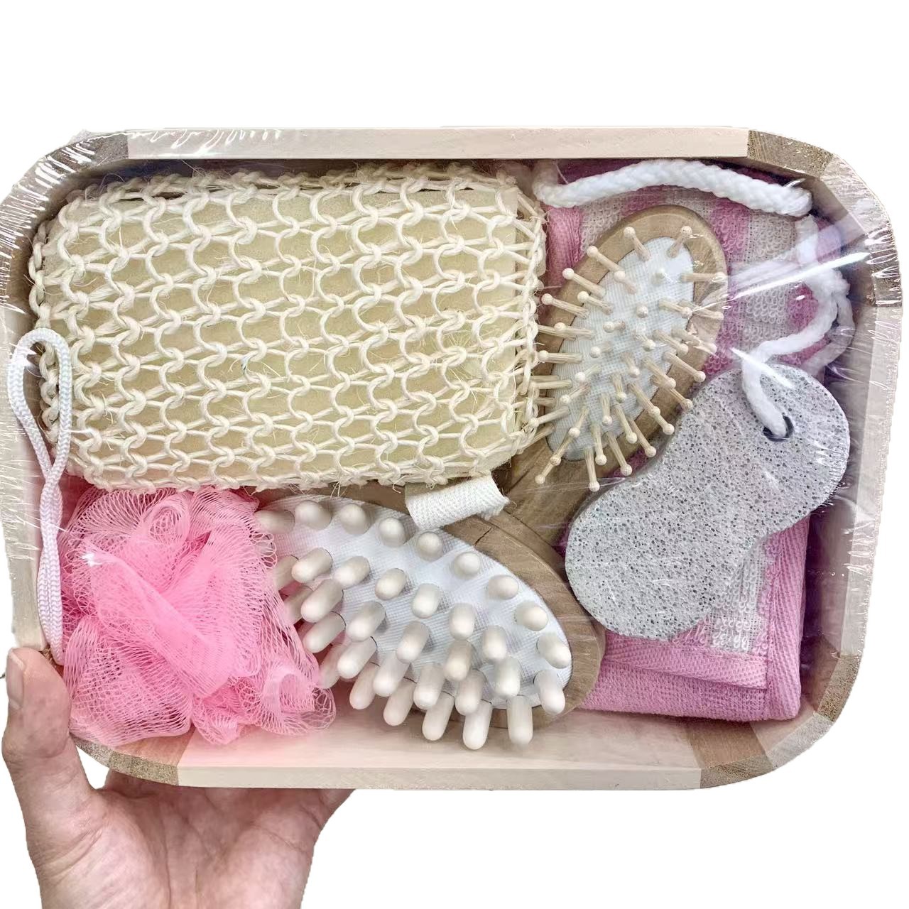 Set de Baño y Aseo en Caja de Madera para Hotel