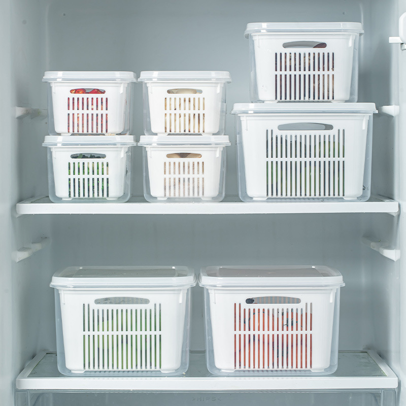 Caja de almacenamiento de refrigerador, cocina casera, preparación de alimentos, caja de conservación de alimentos de grado alimenticio, caja de conservación de alimentos congelados de frutas, verduras y huevos