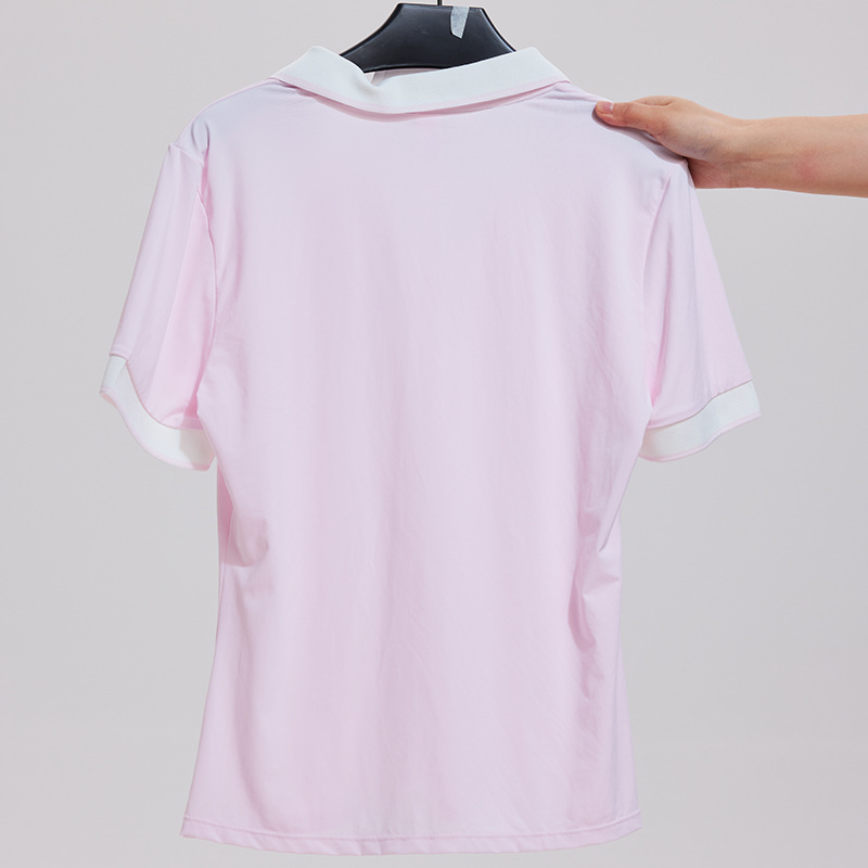 Trajes de deportes transfronterizos de mujeres, trajes de yoga transpirables, trajes de fitness de mangas cortas, trajes de tenis de bádminton delgados, trajes de mujeres