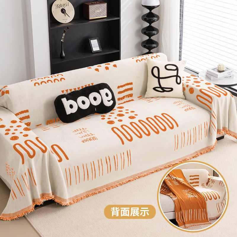 Toalla de sofá gruesa con cubierta completa, toalla de sofá simple con cubierta de sofá Schneider, toalla de respaldo antideslizante de cuatro estaciones