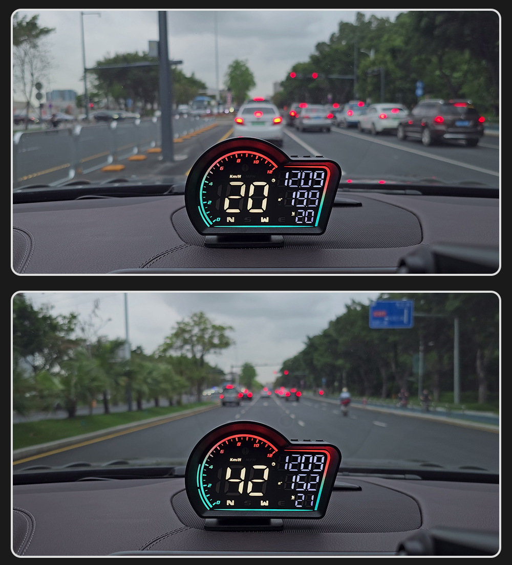 Car-mounted head-up display, universal GPS high-definition vehicle speed guide, head-up display HUD, electronic compass, altimeter