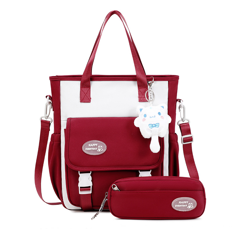 빨간색 수업료 가방 [흰 고양이 포함]