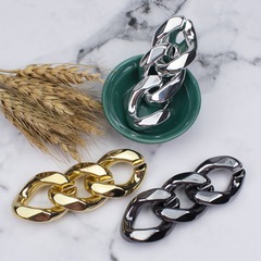 ABS亞克力塑料UV電鍍37*50樹脂鏈條 插扣開口圈飾品箱包鞋子配件