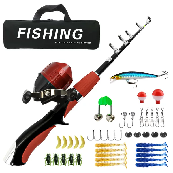 Children's fishing rod young novice portable telescopic road Asian rod full set of fishing gear suit manufacturers cross-border wholesale