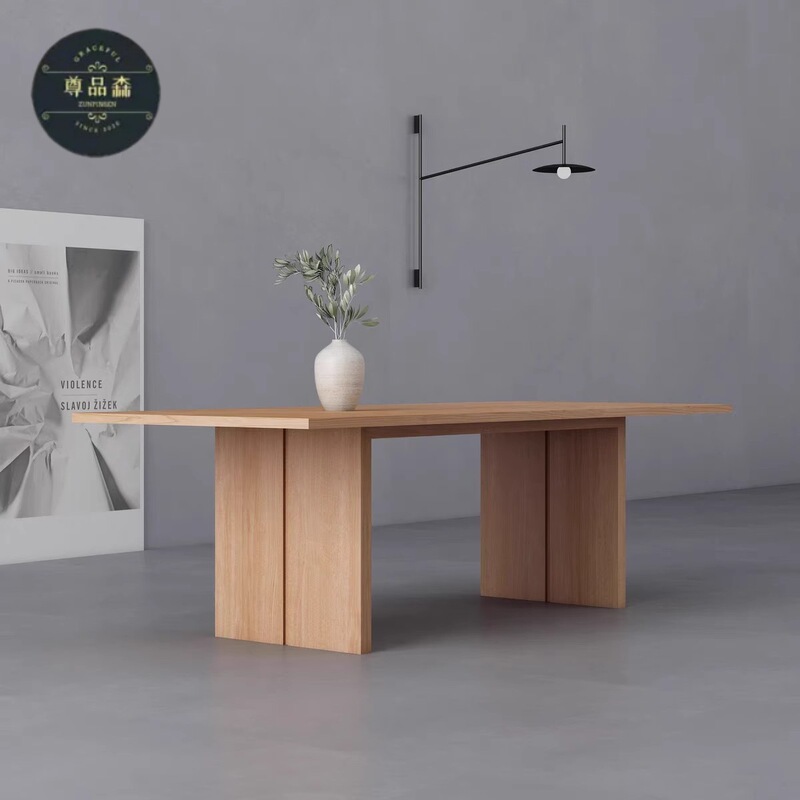 Modern Simple Rectangular Log Desk Designer Large Table Workbench Office Negotiation Reading Conference Table Modern Simple Rectangular Log Desk Designer Large Table Workbench Office Negotiation Reading Conference Table