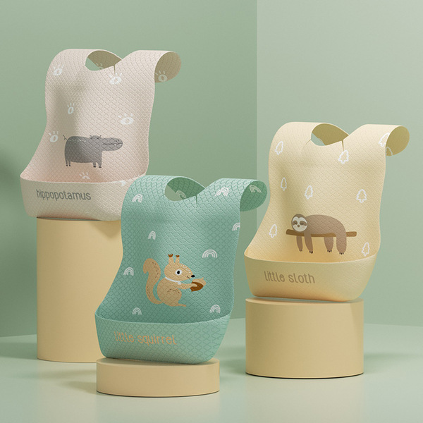 Children's waterproof eating bib for supplementary food