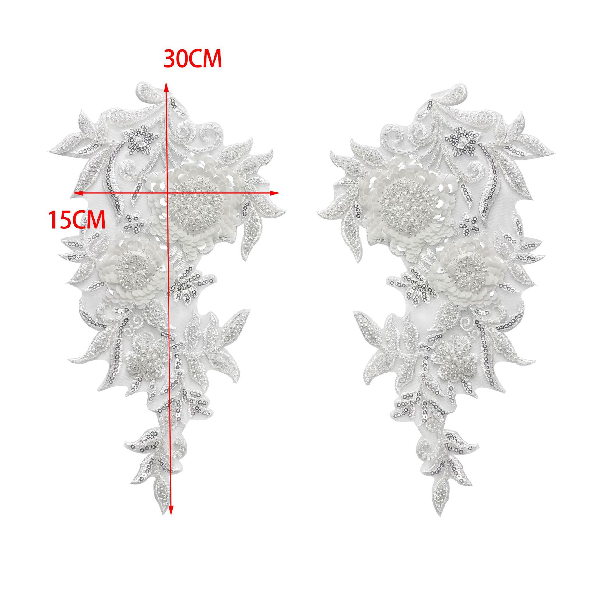 Perla tridimensional sequinilla flor versátil damas DIY decoración costura bordado vestido accesorios de ropa image 6
