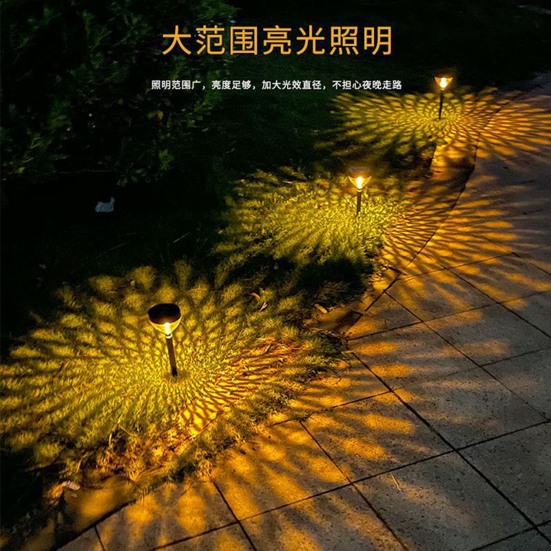 Luces de césped solares, proyección colorida, jardín exterior, decoración impermeable