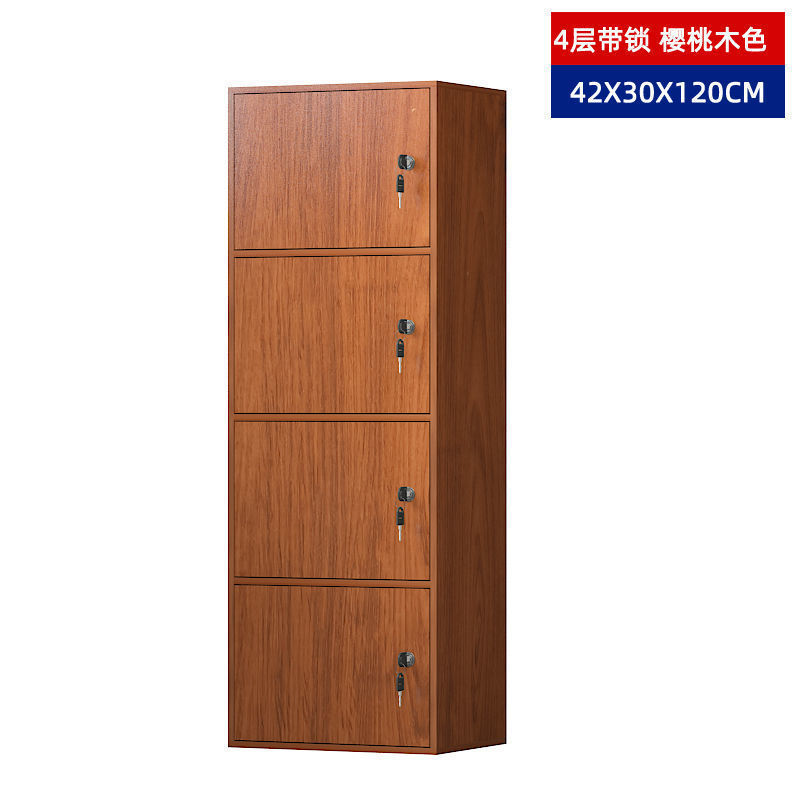 简易储物柜带锁小柜子书柜带门落地学生简约书架客厅收纳置物多层|undefined
