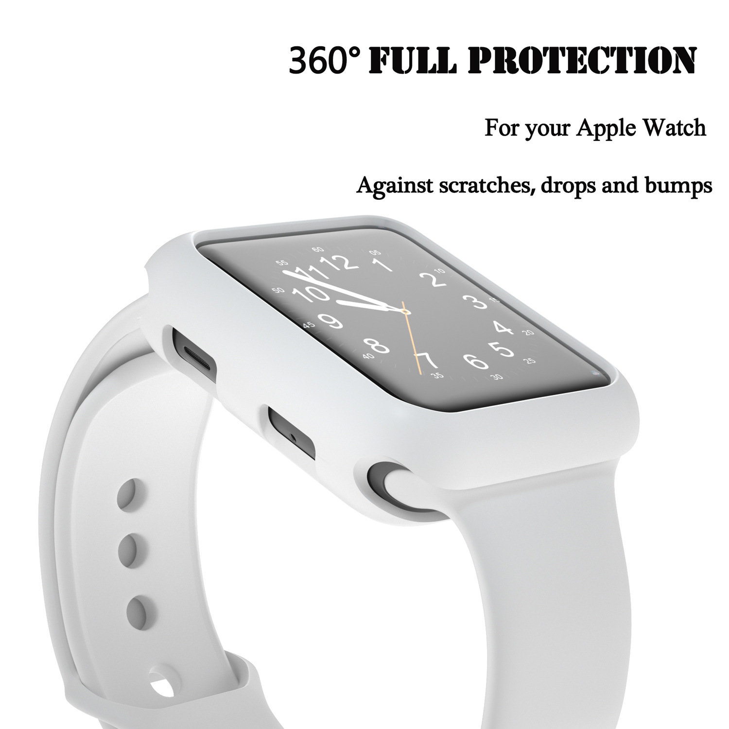 Adecuado para Apple Watch caso applewatch reloj TPU medio paquete cubierta protectora caramelo Shell en stock