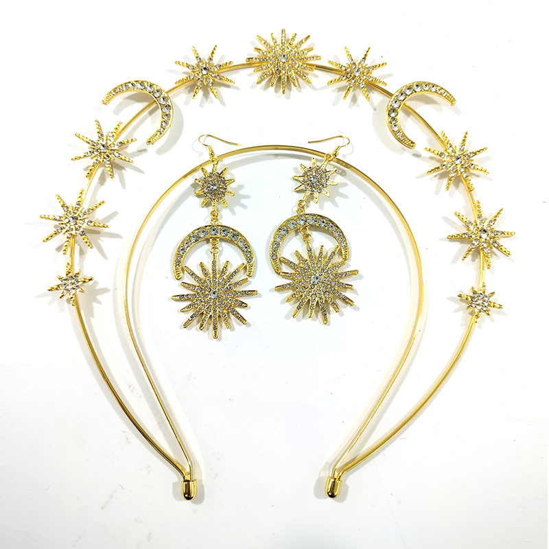 Nueva Lolita Luna Virgen halo pendientes diadema estilo europeo y americano moda aleación diadema accesorios para el cabello joyería al por mayor