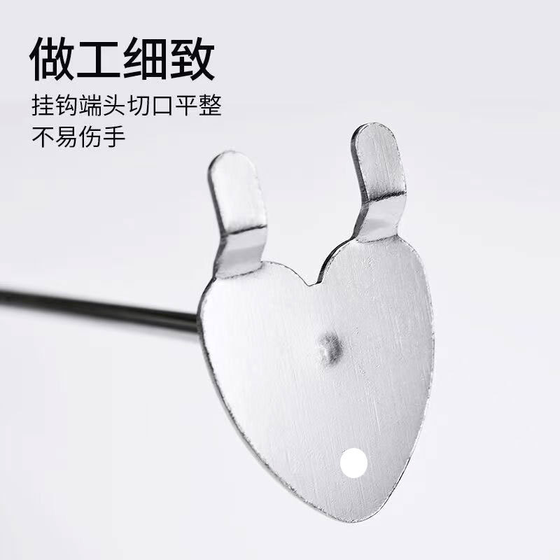 圆孔货架挂钩展柜饰品钩子心形双脚钩苹果单脚钩 洞洞板配件挂钩|undefined