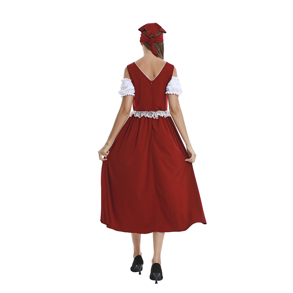 Dameshoofddoek barmeisjesuniform toneelmeisjesjurk Showjurk_voghion.com