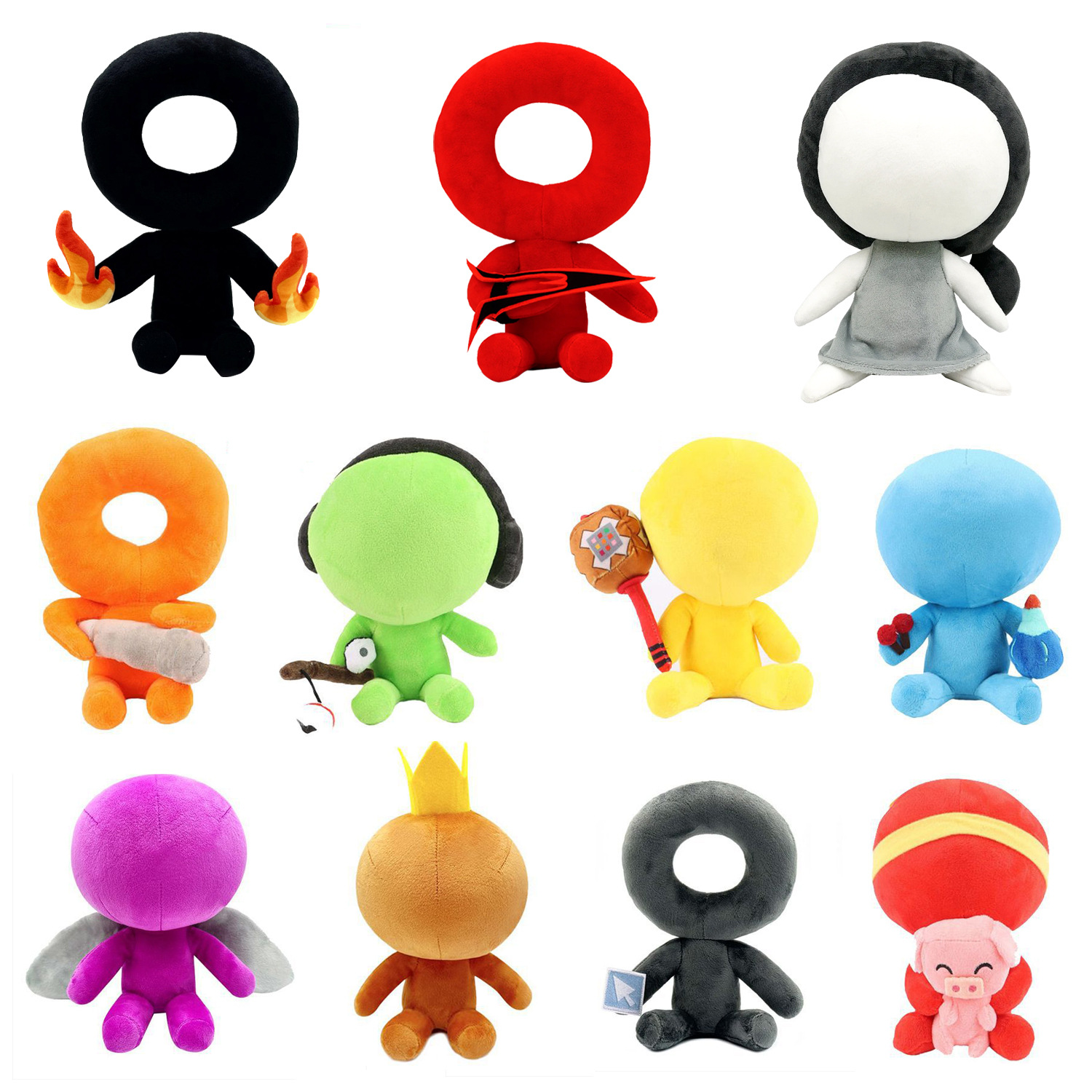 Cross-border New youtoz Online Red Surrounding Alan Becker Fishing Plush Doll Cartoon Doll