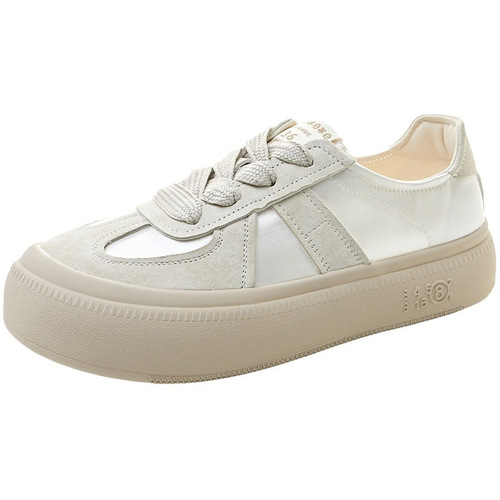 Korean Thick Sole Breathable Ahn Shoes Spring Versatile White Women's Student Platform Shoes 2025 Trendy Sports Shoes