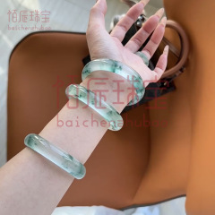 高氷玉ブレスレット女性の花氷種ブレスレット氷透平ブレスレット石英岩アフリカ翠独龍玉翡翠玉ブレスレット