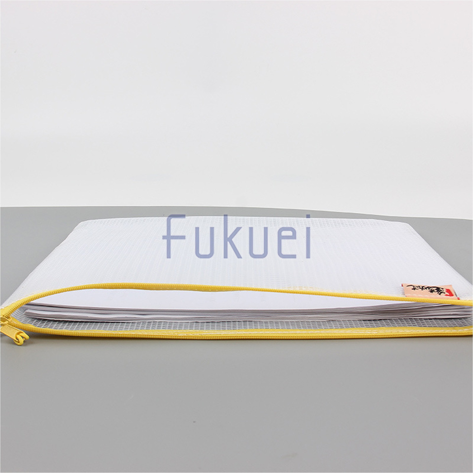 Bolsa de archivo de tela de malla de PVC japonés cremallera caja de lápiz transparente bolsa de almacenamiento bolsa personalizable LOGO