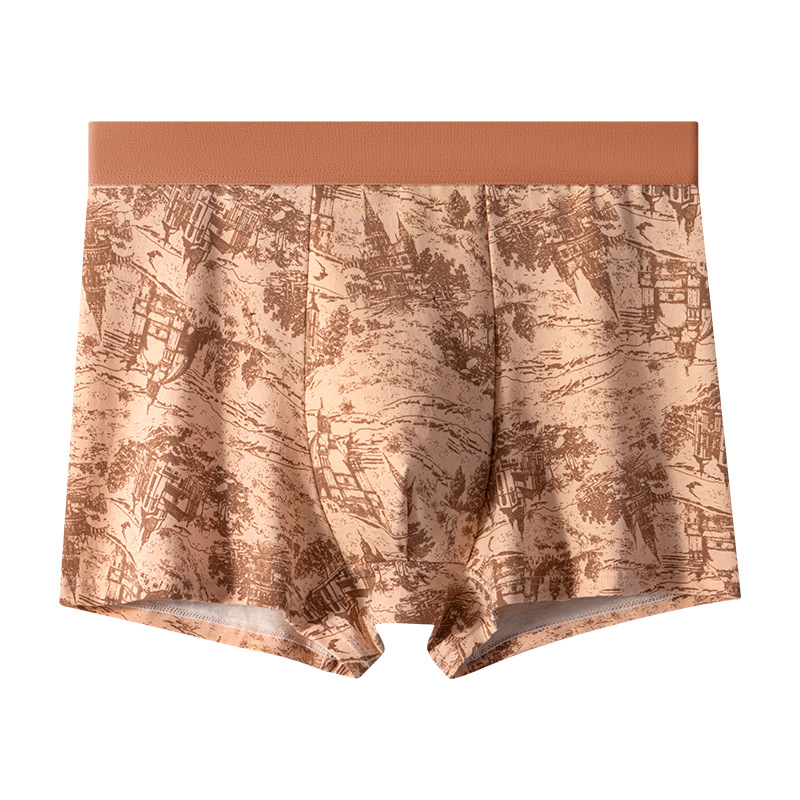 Fuente de fábrica de pantalones íntimas de hombre algodón antibacteriano 7A entrepierna de seda algodón cómodo transpirable de cintura media de hombre pantalones planos